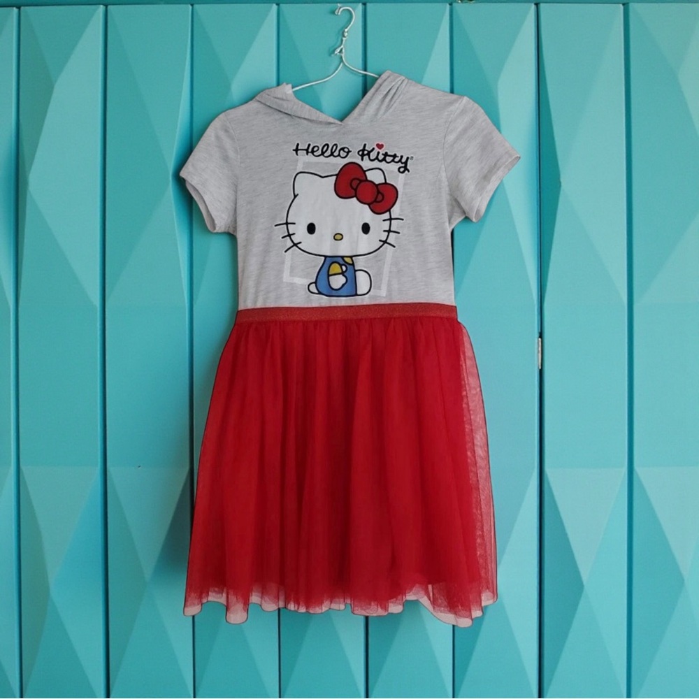 Hello Kitty Girls Tutu Hooded Dress